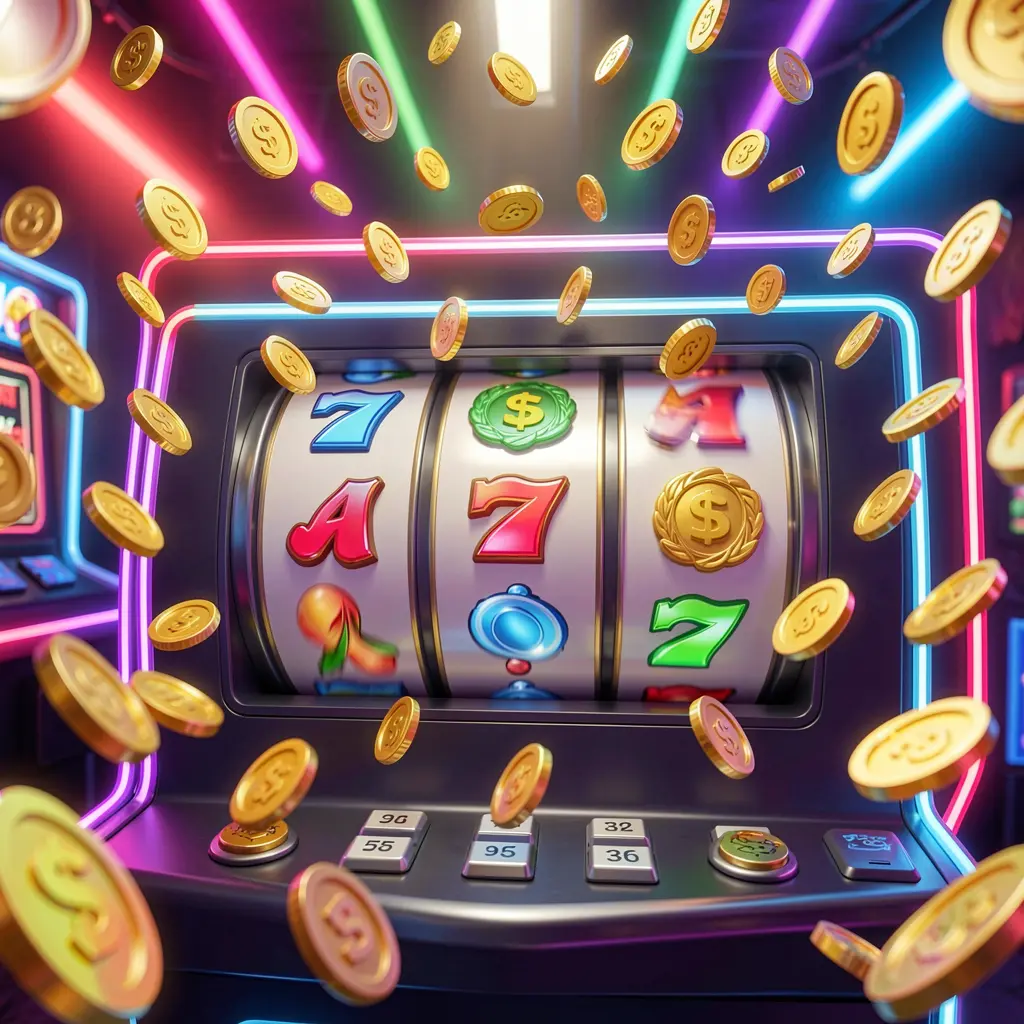 Gambar putaran gratis kasino SPN88 yang menampilkan gulungan mesin slot berputar dengan koin emas beterbangan di mana-mana di bawah lampu neon berwarna-warni yang menciptakan suasana jackpot yang mendebarkan dalam ilustrasi 3D premium Gambar putaran gratis kasino SPN88 yang menampilkan gulungan mesin slot berputar dengan koin emas beterbangan di mana-mana di bawah lampu neon berwarna-warni yang menciptakan suasana jackpot yang mendebarkan dalam ilustrasi 3D premium